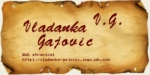 Vladanka Gajović vizit kartica